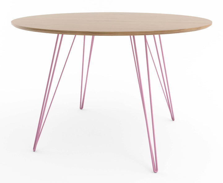 Williams Dining Table - Large Circle - Tronk - Tables + Desks - White Oak - Pink - HORNE