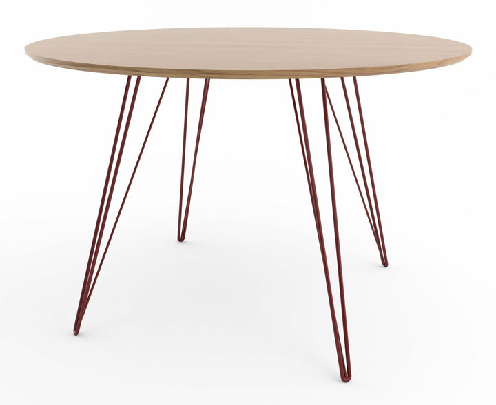 Williams Dining Table - Large Circle - Tronk - Tables + Desks - White Oak - Blood Red - HORNE