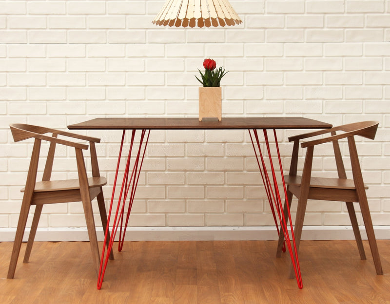 Williams Dining Table - Large Square - Tronk - Tables + Desks - Maple - Blood Red - HORNE