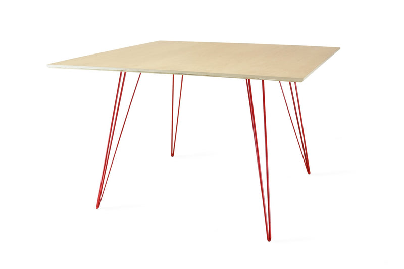 Williams Dining Table - Large Square - Tronk - Tables + Desks - Maple - Blood Red - HORNE