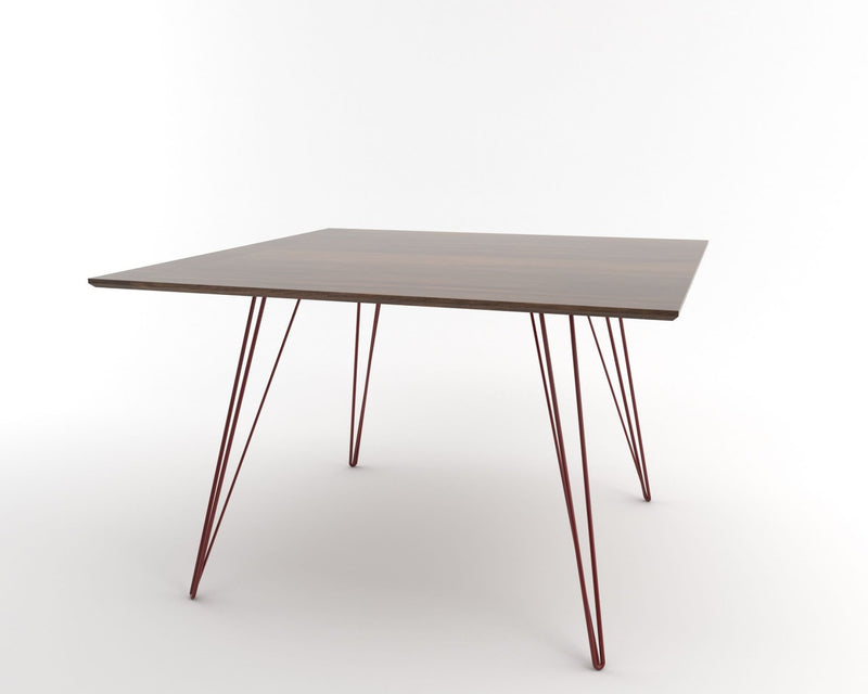 Williams Dining Table - Large Square - Tronk - Tables + Desks - Maple - Blood Red - HORNE