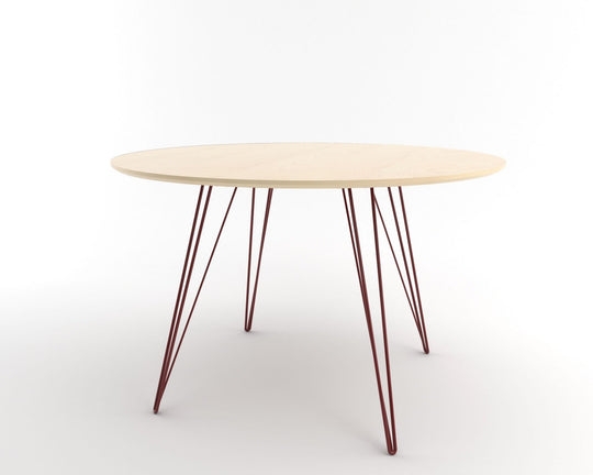 Williams Dining Table - Small Circle - Tronk - Tables + Desks - Maple - Blood Red - HORNE