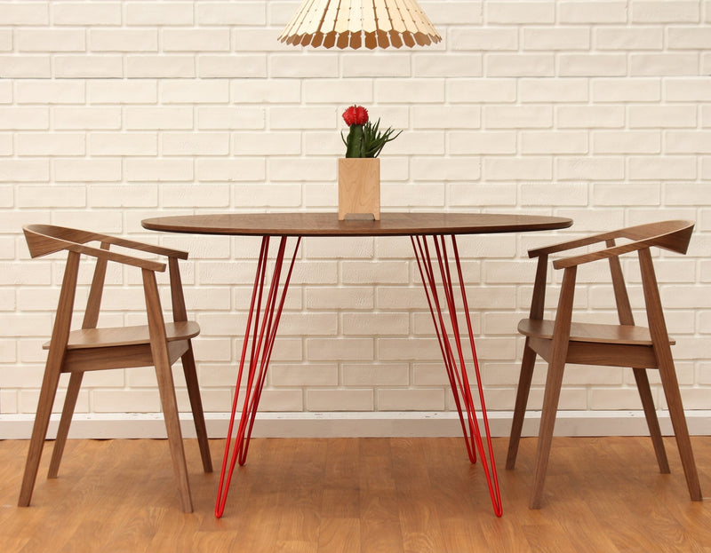 Williams Dining Table - Small Oval - Tronk - Tables + Desks - Maple - Blood Red - HORNE