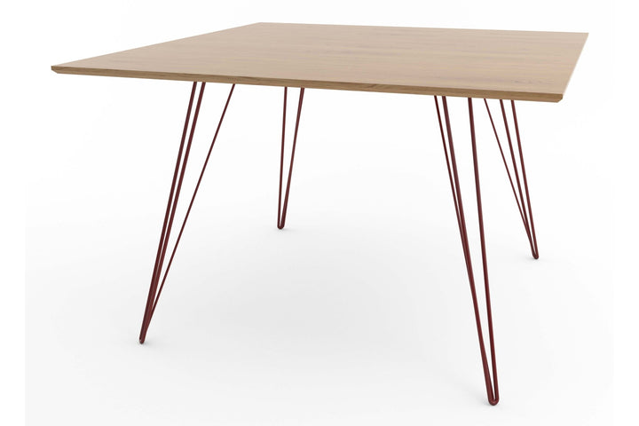 Williams Dining Table - Small Rectangle - Tronk - Tables + Desks - White Oak - Blood Red - HORNE