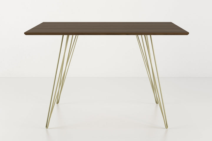 Williams Dining Table - Small Rectangle - Tronk - Tables + Desks - Walnut - Brassy Gold - HORNE