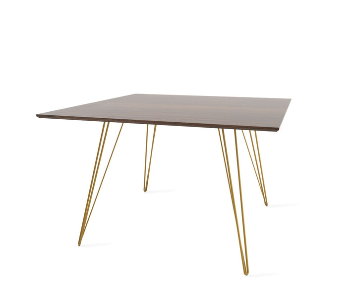 Williams Dining Table - Small Square - Tronk - Tables + Desks - Walnut - Mustard - HORNE