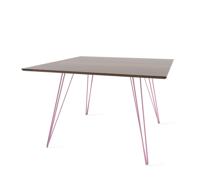 Williams Dining Table - Small Square - Tronk - Tables + Desks - Walnut - Pink - HORNE