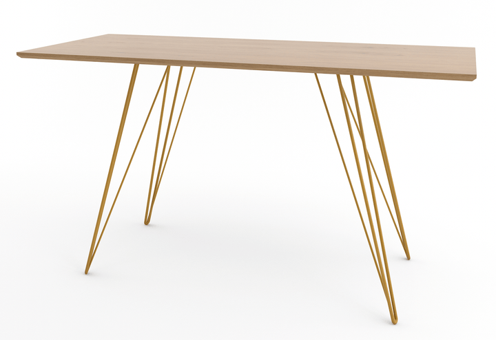 Williams Writing Desk - Tronk - Desks - White Oak - Mustard - HORNE