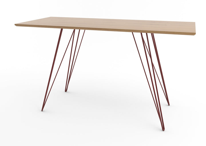 Williams Writing Desk - Tronk - Desks - White Oak - Blood Red - HORNE