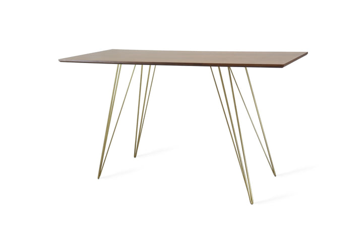 Williams Writing Desk - Tronk - Desks - Walnut - Brassy Gold - HORNE