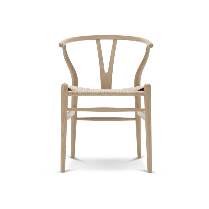 Wishbone Chair CH24 - Natural Paper Cord - Carl Hansen & Son - Chairs - Oak - White Oil Finish - HORNE