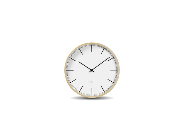 Wood25 Wall Clock - Pine Wood - Huygens - Clocks - White Index - HORNE