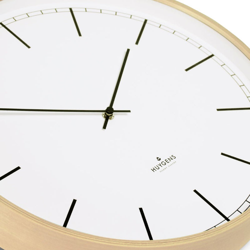 Wood35 Wall Clock - Pine Wood - Huygens - Clocks - White Index - HORNE