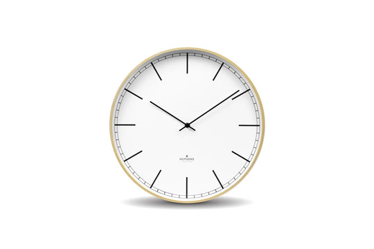 Wood35 Wall Clock - Pine Wood - Huygens - Clocks - White Index - HORNE