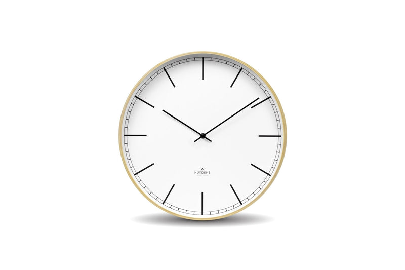 Wood35 Wall Clock - Pine Wood - Huygens - Clocks - White Index - HORNE