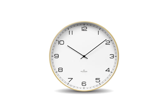 Wood35 Wall Clock - Pine Wood - Huygens - Clocks - White Arabic - HORNE
