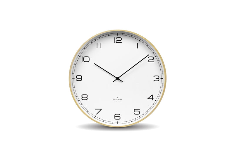 Wood35 Wall Clock - Pine Wood - Huygens - Clocks - White Index - HORNE