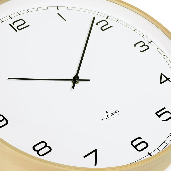 Wood35 Wall Clock - Pine Wood - Huygens - Clocks - White Arabic - HORNE