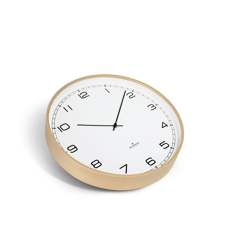 Wood35 Wall Clock - Pine Wood - Huygens - Clocks - White Index - HORNE