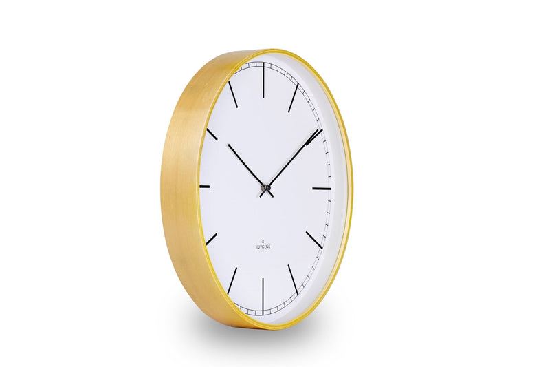 Wood35 Wall Clock - Pine Wood - Huygens - Clocks - White Index - HORNE