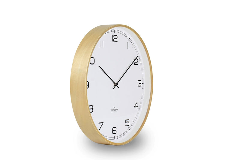 Wood35 Wall Clock - Pine Wood - Huygens - Clocks - White Index - HORNE
