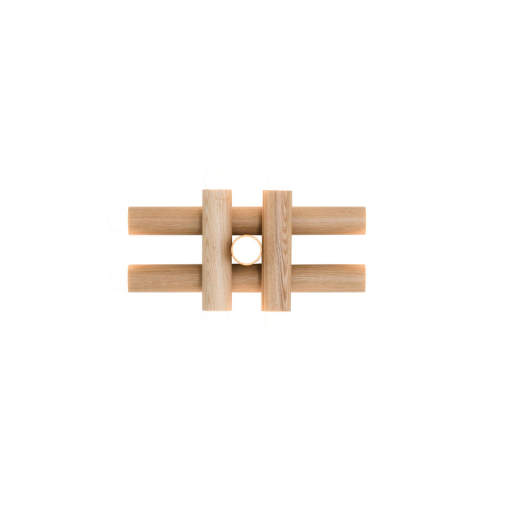 Hieroglyph Sconce - Workstead - Wall Sconces - Natural Oak - Hewn Brass - HORNE