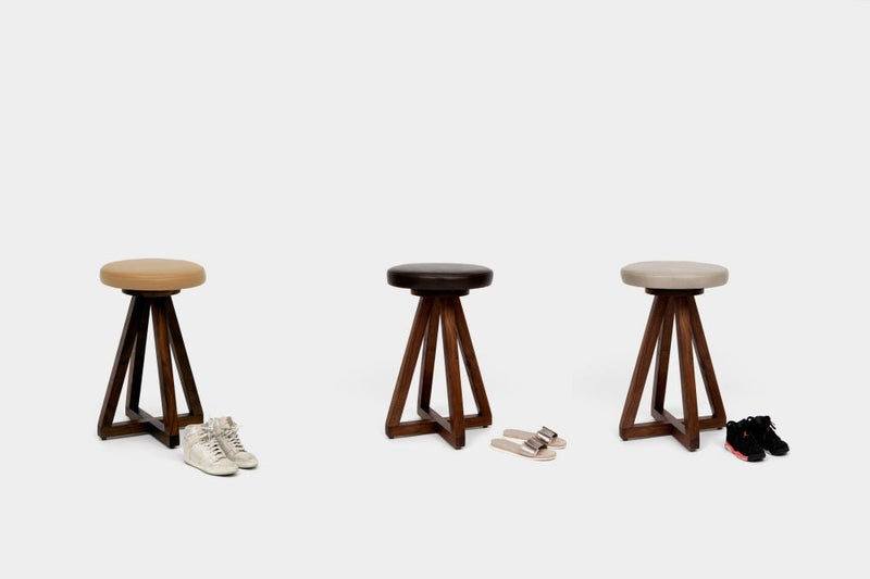 X2 Stool - Artless - Stools + Benches + Ottomans - Walnut - Blackbean - HORNE