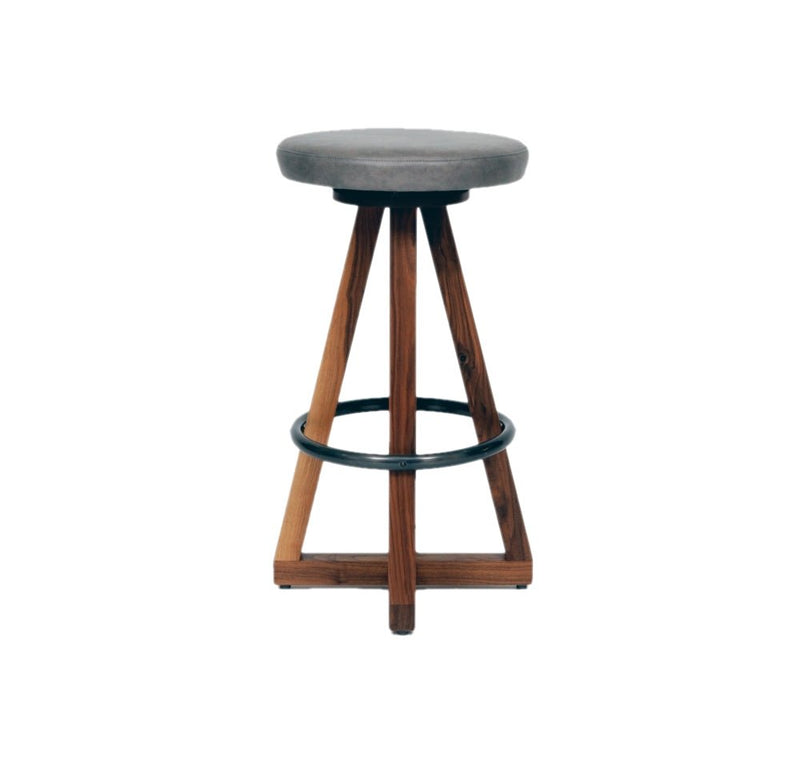 X3 Stool - Artless - Stools + Benches + Ottomans - Walnut - Blackbean - Blackened Steel - HORNE