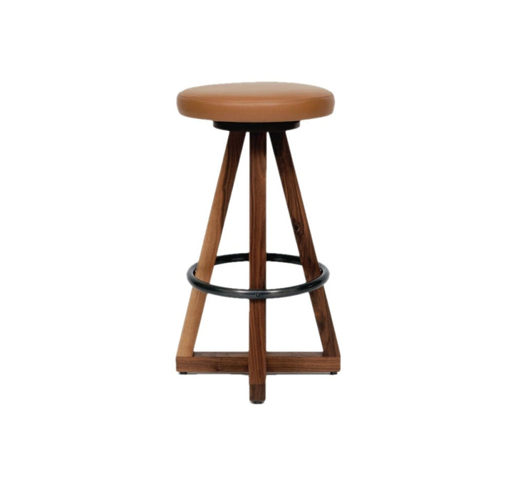 X3 Stool - Artless - Stools + Benches + Ottomans - Walnut - Blackbean - Blackened Steel - HORNE