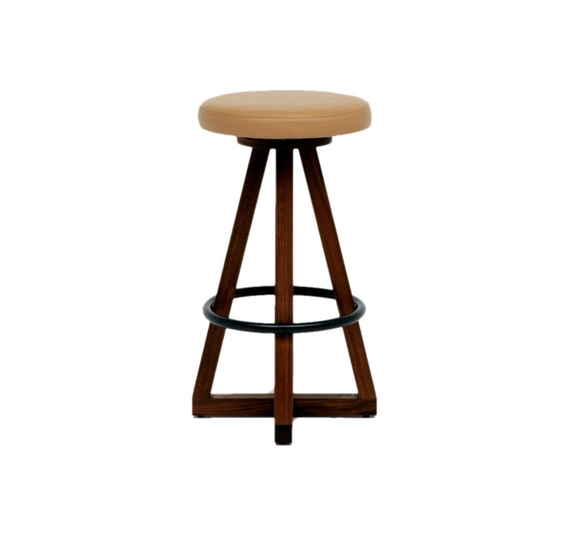 X3 Stool - Artless - Stools + Benches + Ottomans - Walnut - Blackbean - Blackened Steel - HORNE