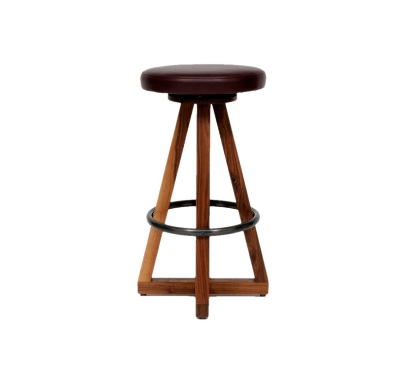 X3 Stool - Artless - Stools + Benches + Ottomans - Walnut - Blackbean - Blackened Steel - HORNE