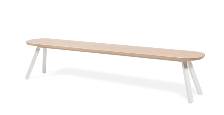 You And Me Bench - Indoor Only - RS Barcelona - Stools + Benches + Ottomans - 220 Bench - White - HORNE