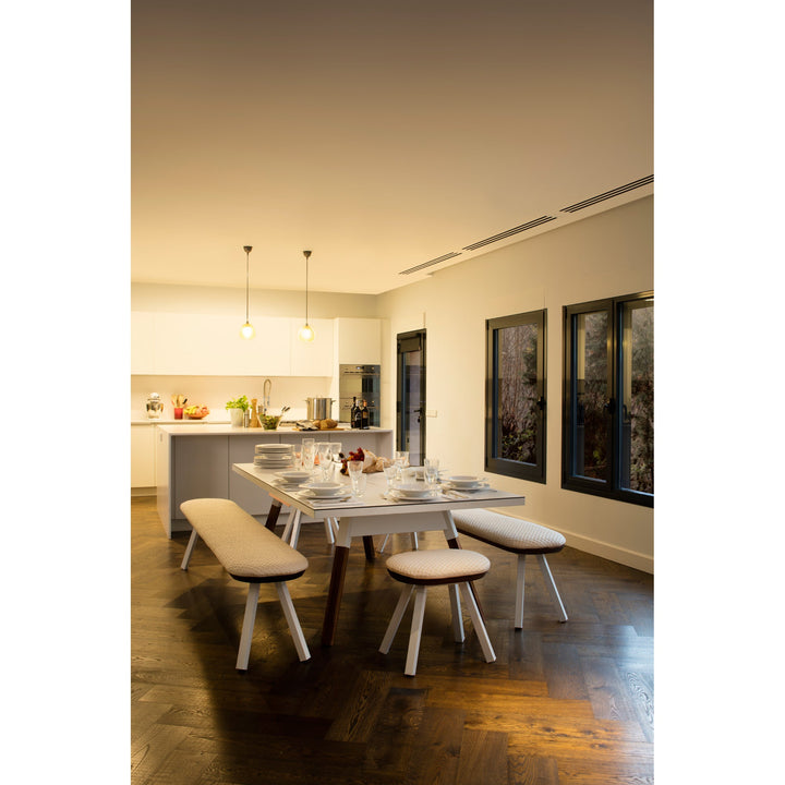 You And Me Bench - Indoor/Outdoor - RS Barcelona - Stools + Benches + Ottomans - 220 Bench - White - HORNE