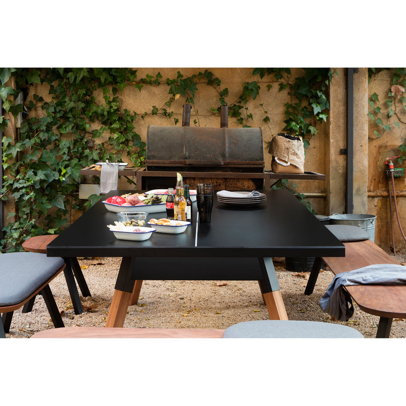 You And Me Bench - Indoor/Outdoor - RS Barcelona - Stools + Benches + Ottomans - 50 Stool - Black - HORNE