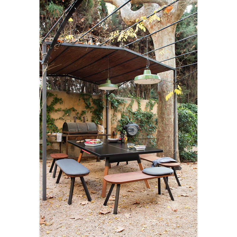 You And Me Bench - Indoor/Outdoor - RS Barcelona - Stools + Benches + Ottomans - 50 Stool - Black - HORNE