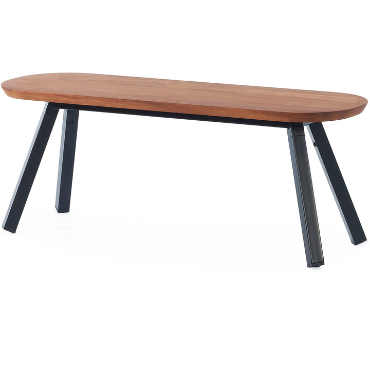 You And Me Bench - Indoor/Outdoor - RS Barcelona - Stools + Benches + Ottomans - 120 Bench - Black - HORNE