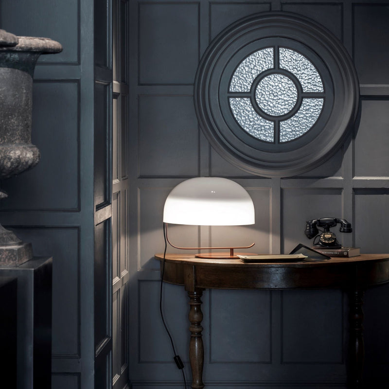 Zanuso Table Lamp - Oluce - Table + Task - White - HORNE