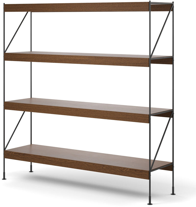 Zet Storage System, 60in. - Audo Copenhagen - Shelving - 1x2 - Black Steel - Black Oak - HORNE