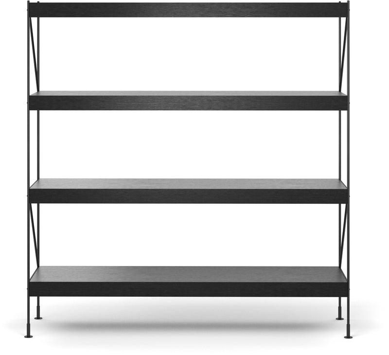 Zet Storage System, 60in. - Audo Copenhagen - Shelving - 1x2 - Black Steel - Black Oak - HORNE
