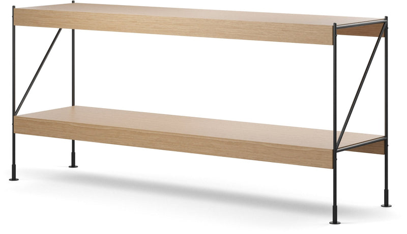 Zet Storage System, 60in. - Audo Copenhagen - Shelving - 1x2 - Black Steel - Black Oak - HORNE