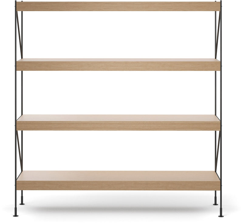 Zet Storage System, 60in. - Audo Copenhagen - Shelving - 1x2 - Black Steel - Black Oak - HORNE