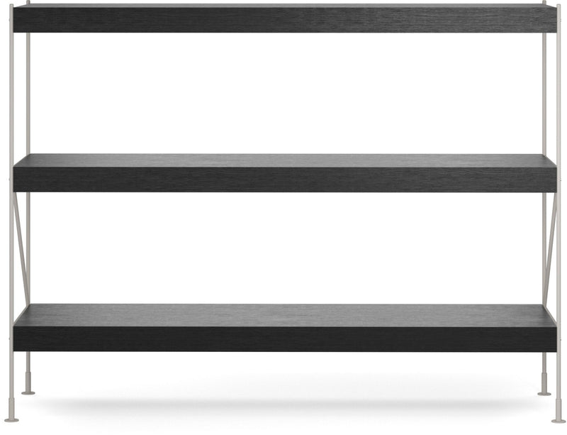 Zet Storage System, 60in. - Audo Copenhagen - Shelving - 1x2 - Black Steel - Black Oak - HORNE