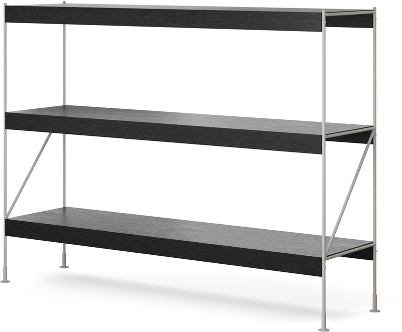 Zet Storage System, 60in. - Audo Copenhagen - Shelving - 1x2 - Black Steel - Black Oak - HORNE